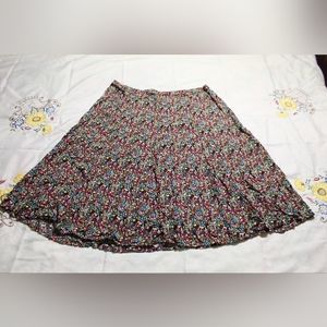 "C.J. Banks by Christopher & Banks" | Floral Midlength Skirt